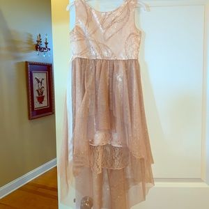 High low gold dress!